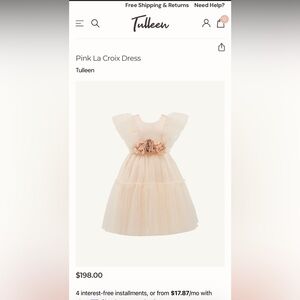 Elegant Cream Tulle Dress with Floral Accents